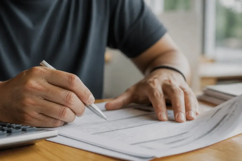 Formulaire de paie avec calculs de cotisations sociales mensuelles